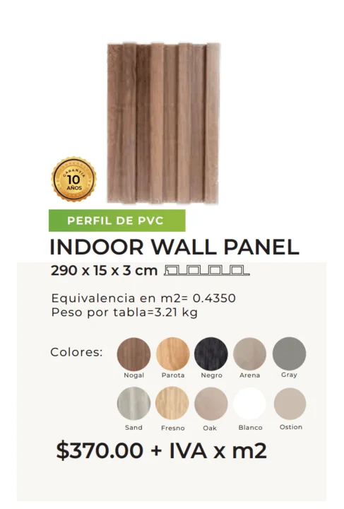 catalogo de colores de lambrin wpc decorativo para muros interiores resistentes a humedad