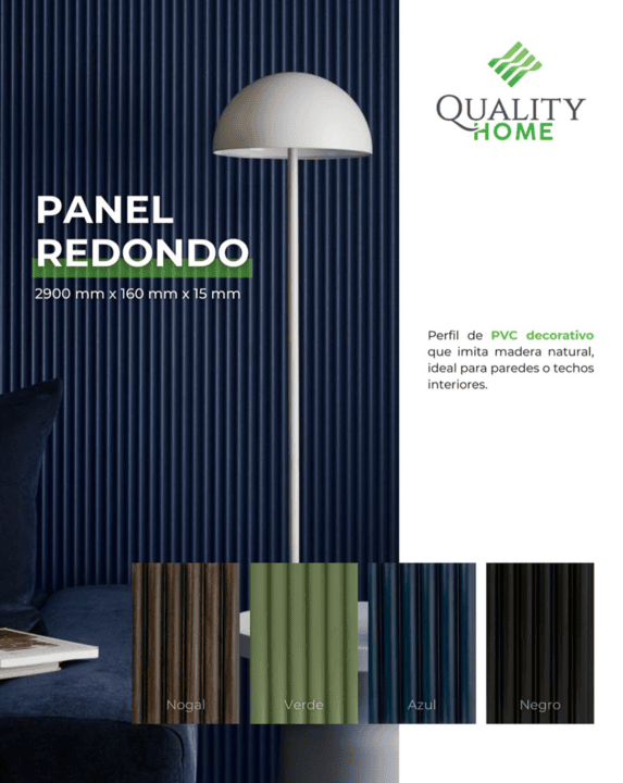 revestimiento interior de pvc redondo tipo lambrin duradero libre de termitas y resistente a la humedad ideal para decorar paredes