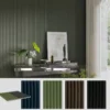panel de PVC redondo tipo lambrin para interiores, disponible en varios colores. resistente a humedad y fuego, libre de termitas, facil de limpiar y de instalar en muros o techos. ideal para decoracion moderna y duradera sin mantenimiento