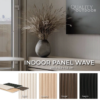 panel decorativo de pvc impermeable para pared y techo quality indoor wave: recubrimiento tipo lambrin interior con diseño media luna, ideal para muros y techos residenciales y comerciales.