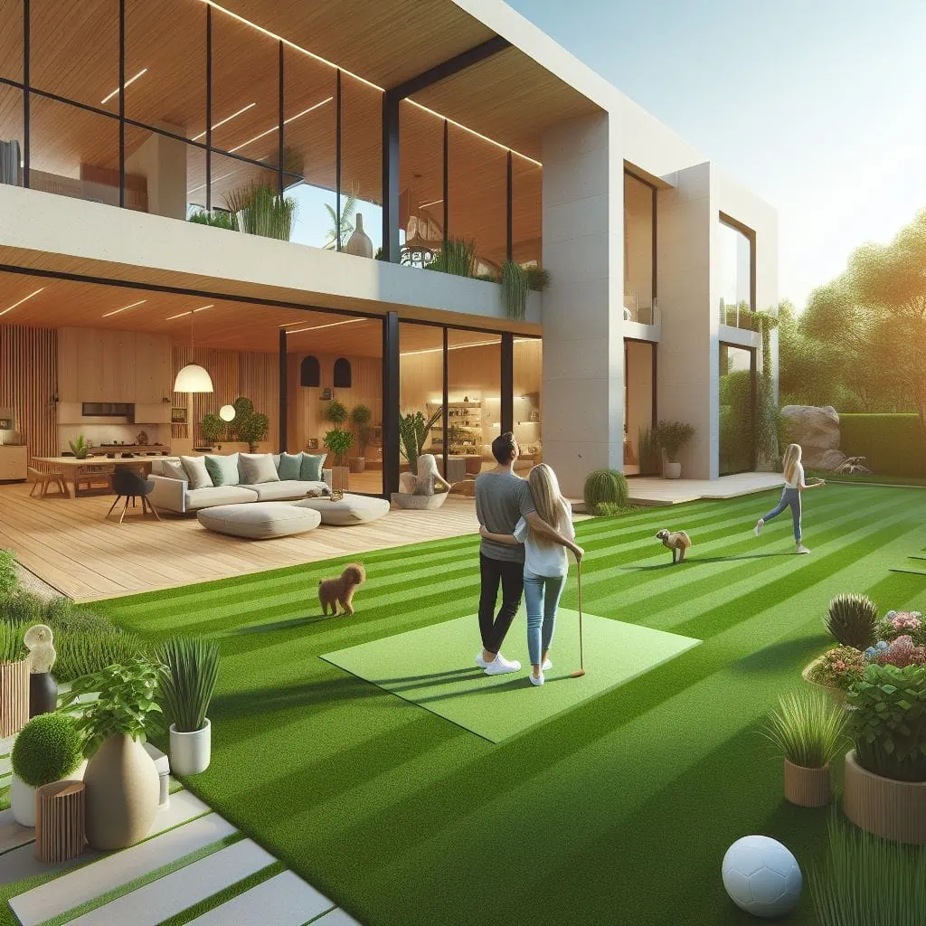pasto sintetico ideal para jardines, terrazas, canchas deportivas y areas recreativas. alta resistencia al uso, apariencia natural y sin necesidad de riego o poda. todo el año verde y funcional