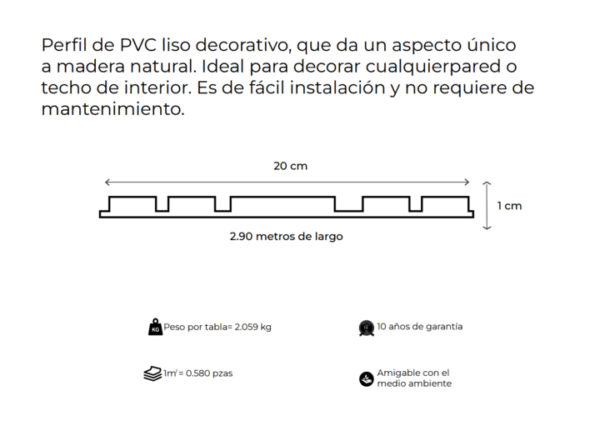 medidas de lambrin wpc ranurado asimetrico