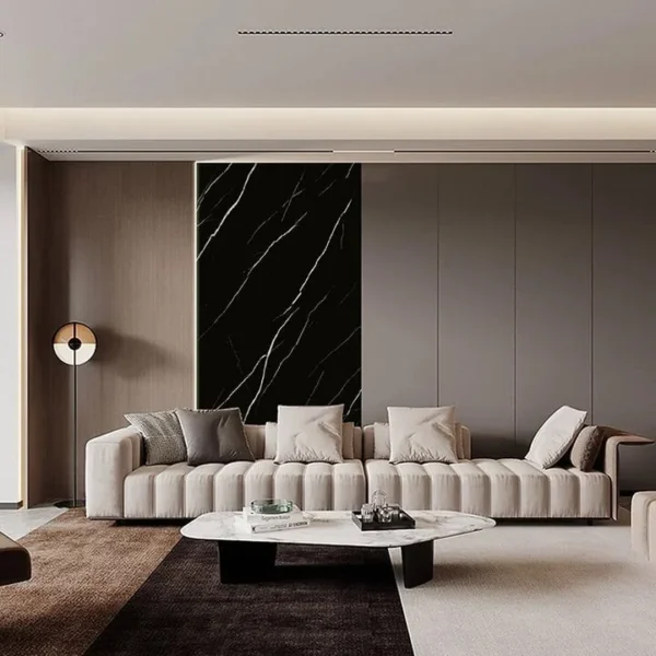 paneles de pvc tipo marmol tekno step para interiores minimalistas que buscan acabados limpios y funcionales con textura tipo marmol y facil instalacion