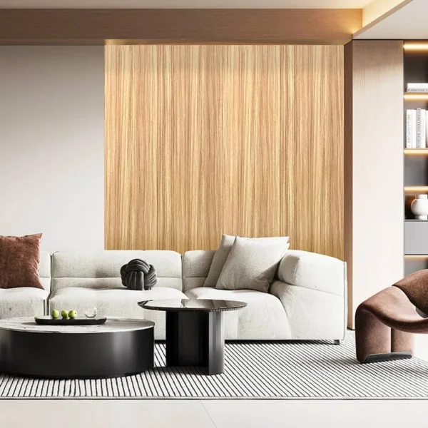 Placa Tipo Madera PVC Veteada Tekno Step – Alpina en lobby de hotel placa tipo madera pvc veteada tekno step alpina instalada en lobby de hotel, revestimiento pvc tipo madera que aporta elegancia a espacios comerciales