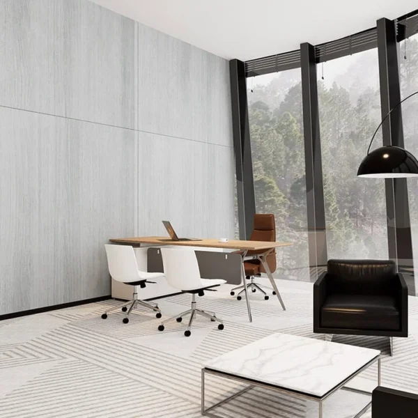 panel texturizado tipo madera de pvc con vetas marcadas tekno step; acabado natural y uniforme para muros interiores