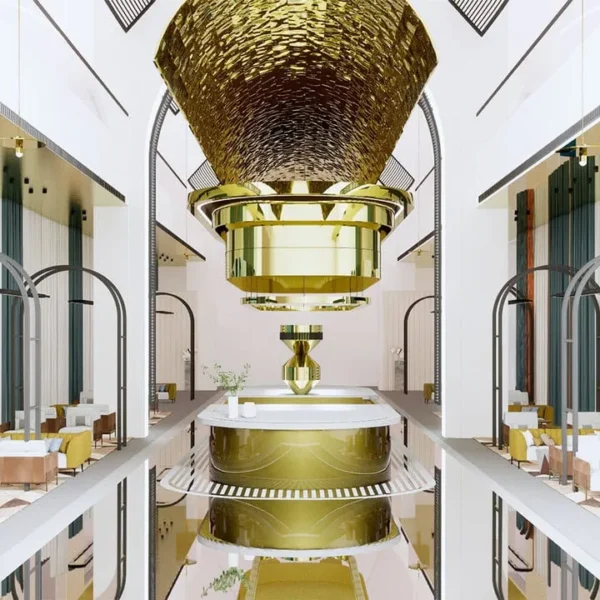 tapiz pvc autoadherible tipo espejo dorado tekno step modelo constantine en barra de cocina, resistente a salpicaduras y facil mantenimiento, perfecta para renovaciones sin obra