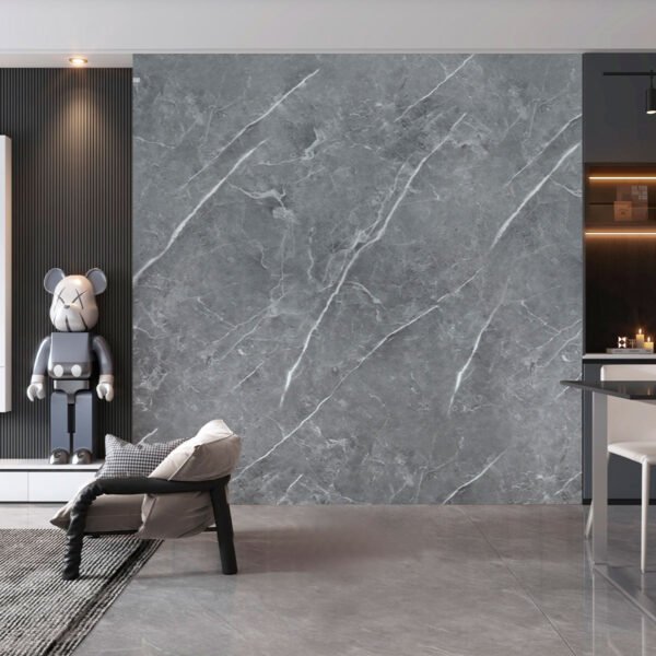 tapiz pvc autoadherible tipo marmol tekno step modelo cape town para muro de acento, rollo 1200x2400 mm pieza 2 mm espesor, vetas marcadas, autoadherible y lavable