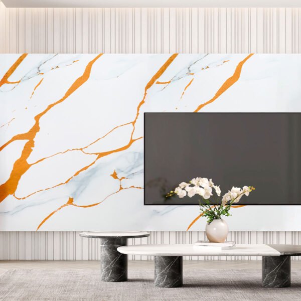 tapiz pvc autoadherible tipo marmol tekno step modelo gabrorne instalado en sala de espera, rollo 1200x2400 mm pieza 2 mm espesor, autoadherible, facil mantenimiento y limpieza