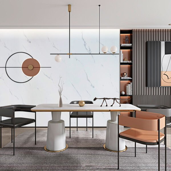 tapiz pvc autoadherible tipo marmol tekno step modelo jinja instalado en sala de juntas, rollo 1200x2400 mm pieza 2 mm espesor, autoadherible, facil aplicacion y mantenimiento