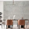 tapiz pvc tipo piedra acabado mate tekno step modelo algiers instalado en comedor, autoadherible, facil instalacion diy, acabado mate sin reflejos, ideal para muros interiores