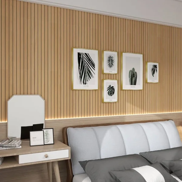 tapiz de pvc en rollo autoadherible siltar recamara, acabado acanalado 3d para muros de acento, sin clavos ni pegamento