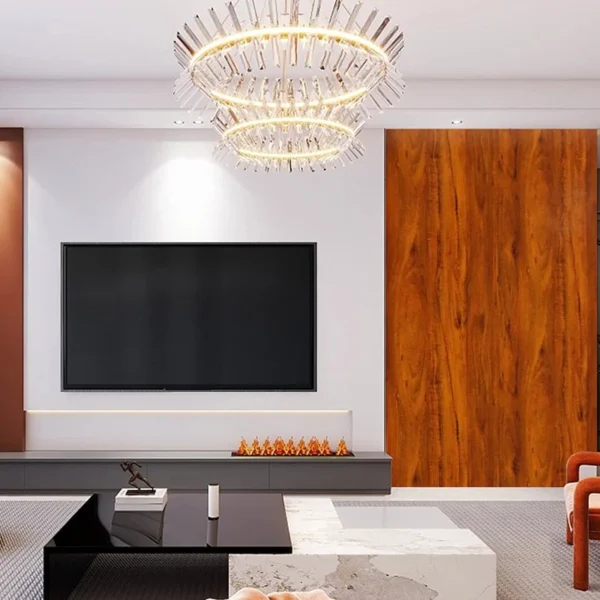 Placa Tipo Madera PVC Veteada Tekno Step – Solden en sala de espera placa tipo madera pvc veteada tekno step solden instalada en sala de espera, lambrin pvc tipo madera que brinda calidez y resistencia en zonas publicas