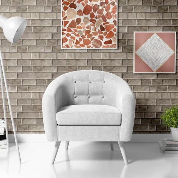 Panel 3D para Pared XPC Autoadherible Tekno Step - Modelo Málaga | Efecto ladrillo blanco para muros interiores panel 3d para pared xpc autoadherible tekno step modelo malaga efecto ladrillo blanco instalado en interior ideal para muros de acento