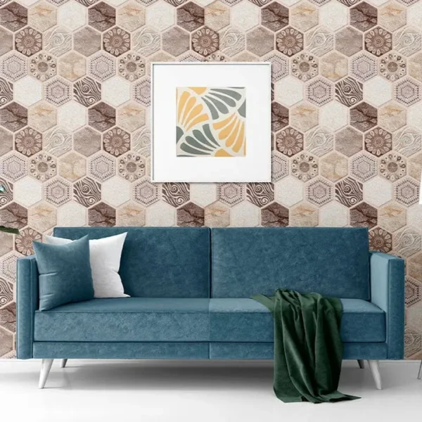 Panel 3D para Pared XPC Autoadherible Tekno Step - Modelo Murcia | Revestimiento 3D estilo rústico para sala panel 3d para pared xpc autoadherible tekno step modelo murcia instalado en sala estilo rustico autoadhesivo ligero y durable