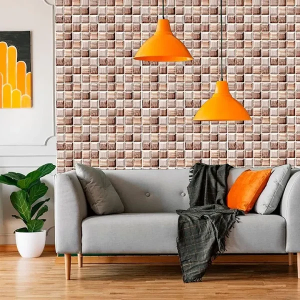 Panel 3D para Pared XPC Autoadherible Tekno Step - Modelo Santander | Revestimiento 3D acabado piedra para casa panel 3d para pared xpc autoadherible tekno step modelo santander instalado en casa acabado piedra resistente y facil colocacion