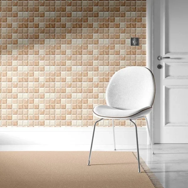 Panel 3D para Pared XPC Autoadherible Tekno Step - Modelo Segovia | Panel 3D efecto azulejo para baño y cocina panel 3d para pared xpc autoadherible tekno step modelo segovia instalado en cocina efecto azulejo resistente a salpicaduras ideal para interiores