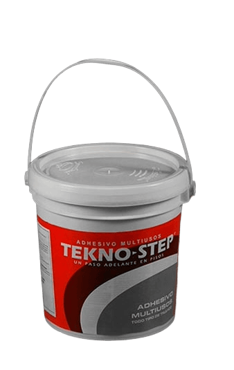 adhesivo multiusos (3) adhesivo para piso vinilico lvt y pvc base latex tekno step. alta adherencia, facil aplicacion, ecologico y de gran rendimiento. producto seguro, ecologico y facil de aplicar, sin olores fuertes ni sustancias toxicas.