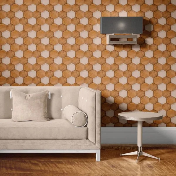 Panel 3D para Pared XPC Autoadherible Tekno Step - Modelo Burgos | Panel textura piedra para pasillos panel 3d para pared xpc autoadherible tekno step modelo burgos instalado en pasillo textura piedra ligero y resistente facil instalacion