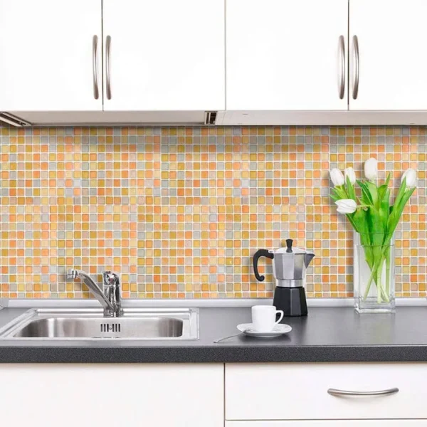 panel vinilico genova tekno step 3d autoadherible estilo azulejo ideal para cocina y bano resistente a humedad y facil instalacion