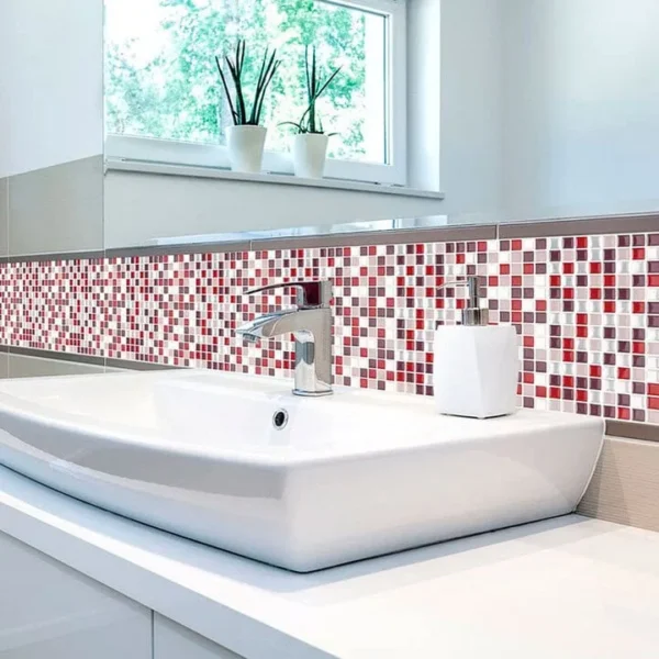 panel vinilico napoles tekno step 3d autoadherible ideal para bano y cocina resistente al agua facil de limpiar y cortar