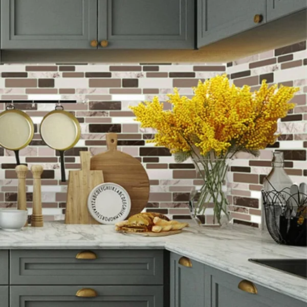 panel vinilico trieste tekno step 3d autoadherible para paredes de cocina y bano resistente al agua y facil de instalar