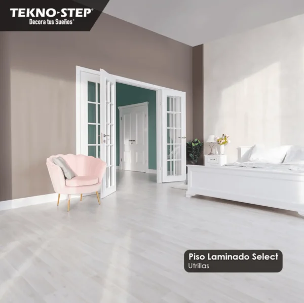 Piso Laminado Click Select Tekno Step — Utrillas Teruel piso laminado click select tekno step modelo utrillas, aspecto oak natural, resistencia frente al desgaste y mantenimiento sencillo para uso diario