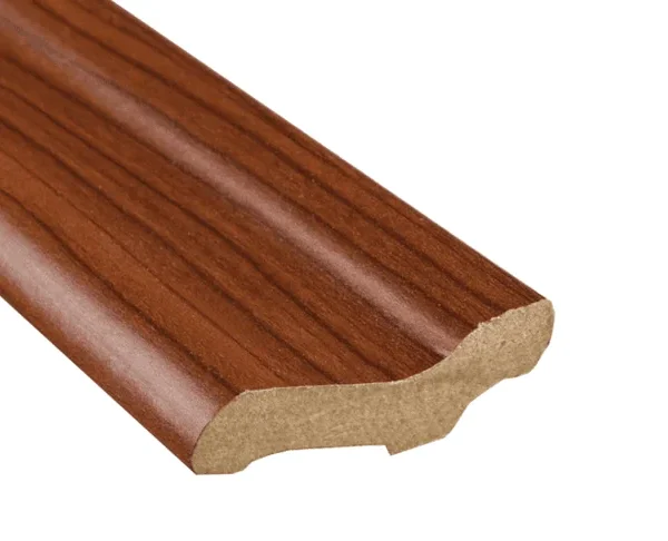 zoclo pecho paloma 4.5 cm color nogal oscuro, zoclo de piso laminado mdf con perfil curvo decorativo, acabado laminado de alta definicion, peso 0.25 kg, largo estandar 2.40 m, protege la base de muro y realza el acabado