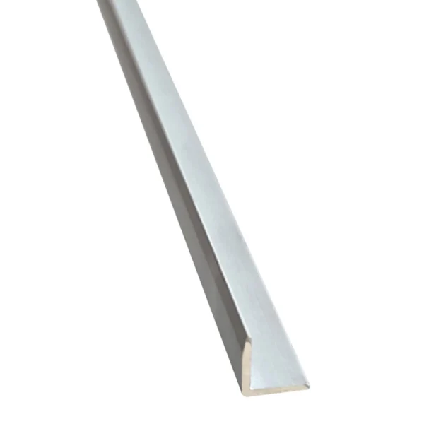 angulo esquinero aluminio plateado remate estetico y durable para placas pvc lambrin protege esquinas y oculta cantos