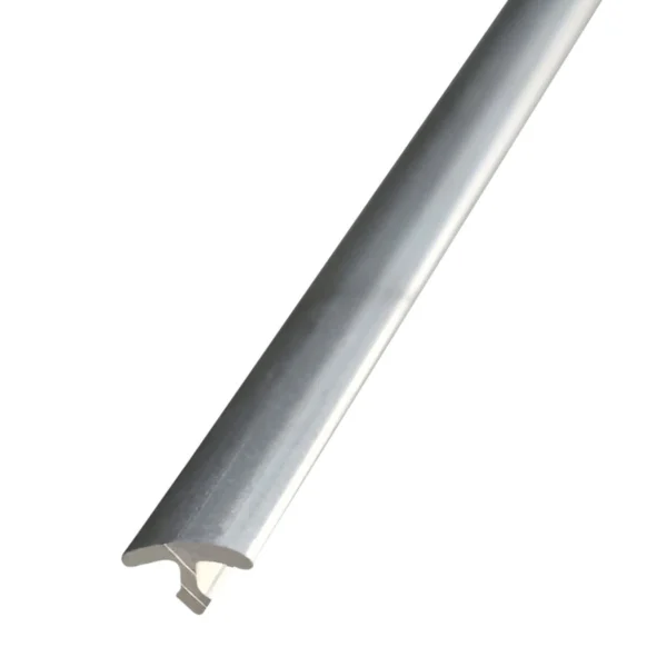 perfil tipo t aluminio para pared plateado remate profesional acabado anodizado para paneles pvc y lambrin