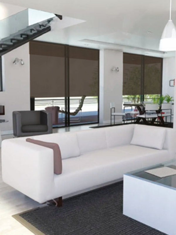 persianas screen enrollables 2900-5% vertilux: recubrimiento para ventanas profesional con control solar, visibilidad exterior y bloqueo uv del 95%. malla solar screen de poliester + PVC ideal para hogares y oficinas.