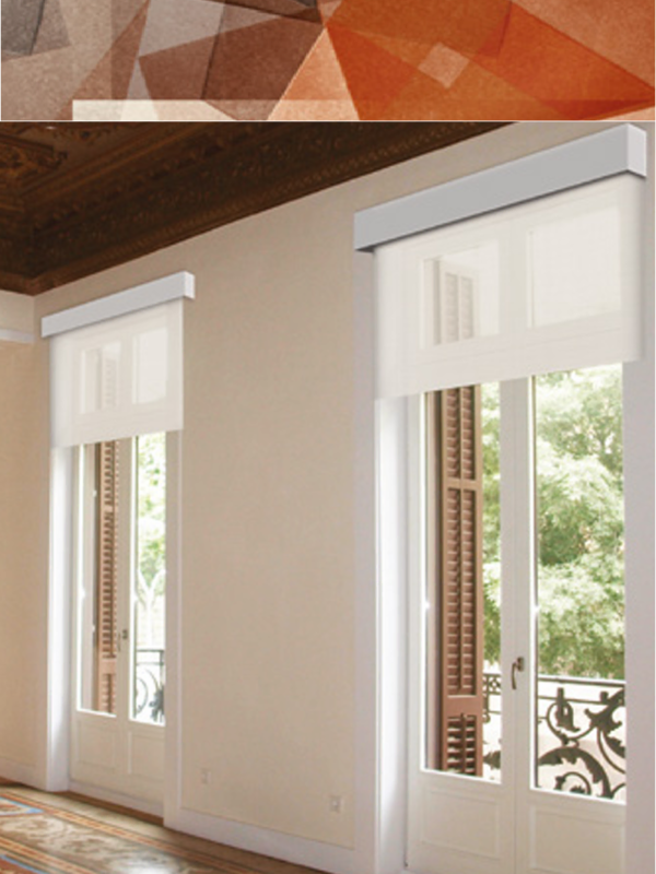 persianas screen enrollables 3000-1% vertilux: recubrimiento para ventanas profesional con control solar, privacidad, confort termico y diseño moderno en mexico. malla solar de poliester y pvc con apertura minima del 1%.