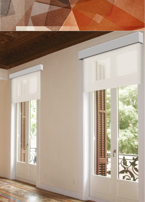 persianas screen enrollables 3000-1% vertilux: recubrimiento para ventanas profesional con control solar, privacidad, confort termico y diseño moderno en mexico. malla solar de poliester y pvc con apertura minima del 1%.