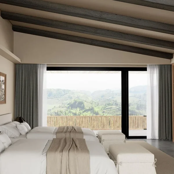 Vigas WPC para Plafón Interior Tekno Step Acabado Ipe Tipo Madera vigas wpc para plafon interior tekno step acabado ipe con fijacion interior invisible que brinda apariencia elegante tipo madera natural y permite una instalacion limpia y profesional en interiores