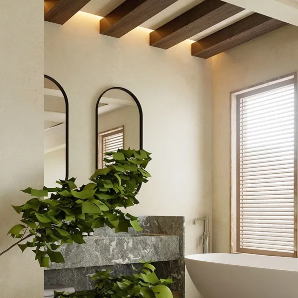 Vigas WPC Tekno Step Nopal para Plafones Interiores con Fijación Oculta vigas wpc tekno step color nopal para plafones interiores con instalacion a presion sin herrajes visibles opcion decorativa de bajo mantenimiento para proyectos residenciales y comerciales