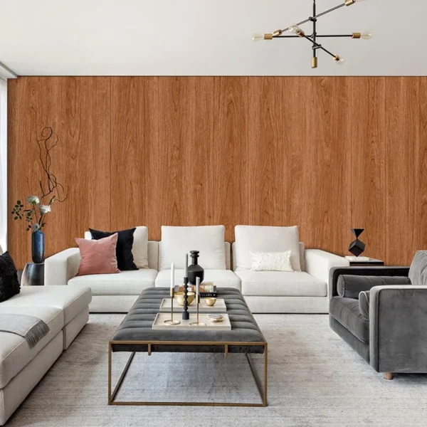 panel pvc interior tekno step tipo madera modelo walnut elipse de la nueva coleccion vistawood, ligero, facil instalacion y sin mantenimiento ideal para proyectos residenciales y comerciales