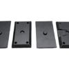 base giratoria tekno step para viga wpc exterior techado modelo 120x70 mm color negro accesorio resistente que permite alineacion exacta y montaje seguro incluye set de 4 piezas.