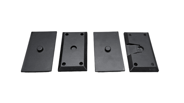 base giratoria tekno step para viga wpc exterior techado modelo 120x70 mm color negro accesorio resistente que permite alineacion exacta y montaje seguro incluye set de 4 piezas.