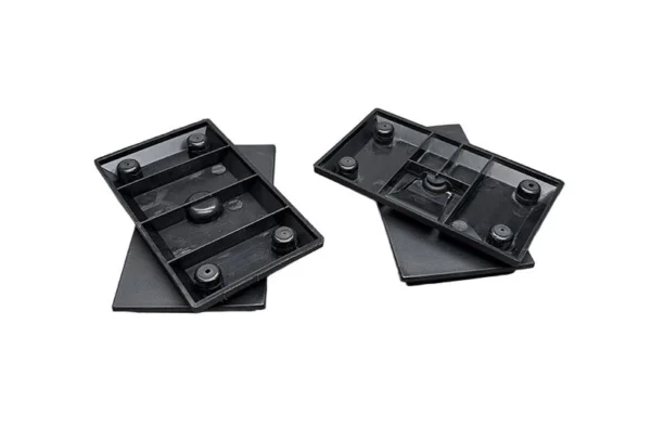 soporte giratorio para viga wpc exterior tekno step color negro para vigas de 120x70 mm con ajuste preciso instalacion oculta y fijacion firme set de 4 piezas para montaje profesional.