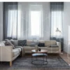 Cortina translúcida Vertilux Living instalada en un ambiente interior