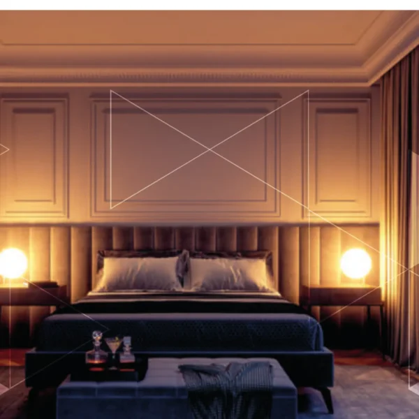 Cortina Vertilux Night I Blackout en Ambiente Cortina blackout Vertilux Night I instalada en un ambiente interior