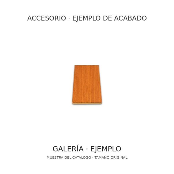 Galería de persiana de madera; ejemplo de acabado a tamaño original Galería de persiana de madera; ejemplo de acabado a tamaño original