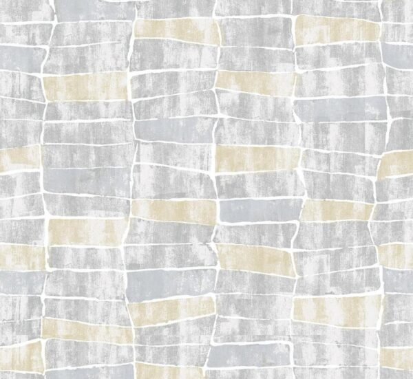 Papel tapiz gris tipo piedra con destellos dorados | Shine 92-2604