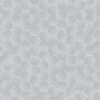 Papel tapiz gris con hexágonos con destellos plateados para sala | Shine 92-2901