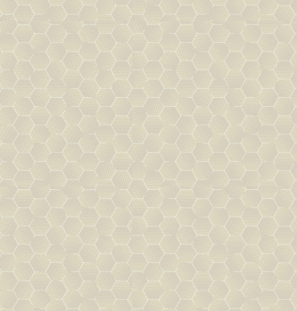 Papel tapiz beige con hexágonos con destellos dorados | Shine 92-2904