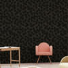 Papel tapiz negro con hexágonos con destellos dorados | Shine 92-2906