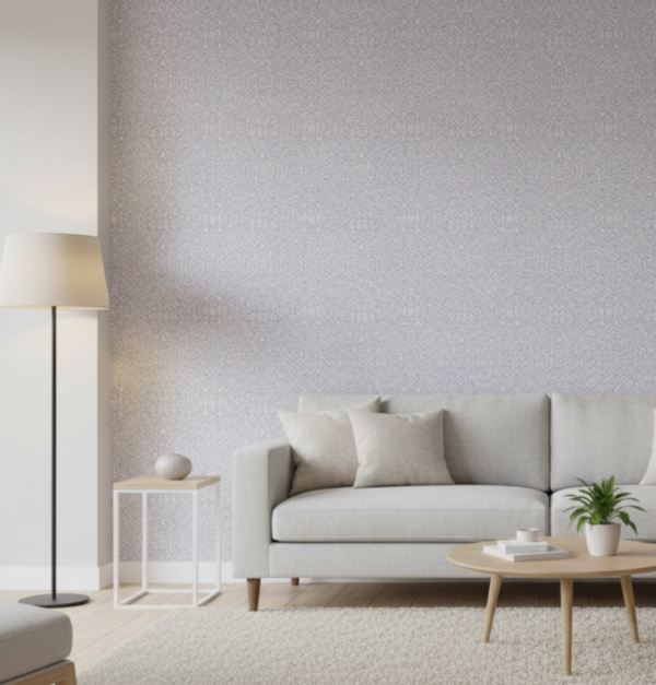Papel tapiz gris abstracto con destellos plateados para muro de acento | Matiz 92E-0505