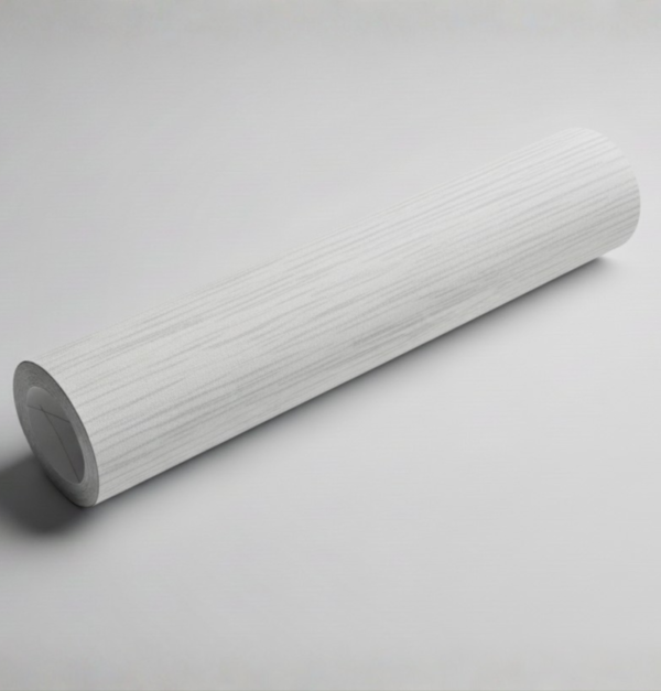 Papel tapiz blanco con líneas horizontales con destellos plateados | Matiz WF99162