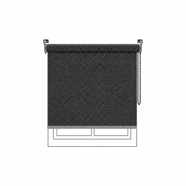 Persiana enrollable 8200-3% Ebony White Vertilux confeccionada a medida