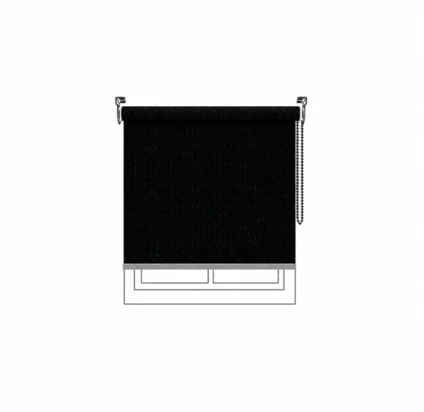 Persiana enrollable New Pinpointe BO FR Black Vertilux confeccionada a medida