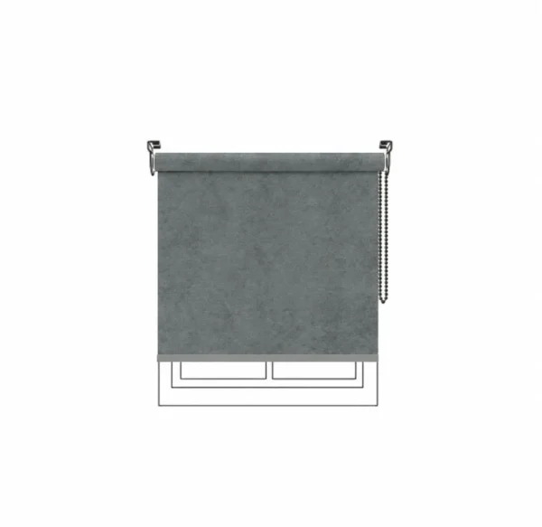 Persiana enrollable Velvet Blackout Smoke Vertilux confeccionada Persiana enrollable Velvet Blackout Smoke Vertilux confeccionada a medida
